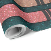 Rainbow Glitzer Crayon First Birthday Baby Shower Geschenkpapier (Rolleneckpunkt)