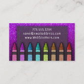 Rainbow Glitzer Crayons Visitenkarte (Rückseite)