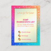 Rainbow Glitzer Duftstoffe Visitenkarte (Vorderseite)