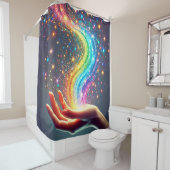 Rainbow-Glitzer Duschvorhang (Beispiel)