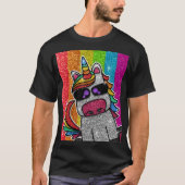 Rainbow-Glitzer Einhorn Funkelnd LGBT-Glitzern Nie T-Shirt (Vorderseite)