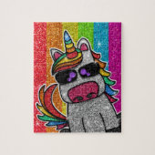 Rainbow Glitzer Einhorn Funkelnd LGBT+ Glitzern Puzzle (Vertikal)