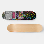 Rainbow Glitzer Einhorn Funkelnd Stars Sparkle Sk8 Skateboard (Horizontal)