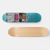 Rainbow Glitzer Einicorn Funkelnd Blue Glitzern Sk Skateboard (Horizontal)