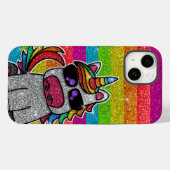 Rainbow Glitzer Einicorn Funkelnd Gold Glitzern LG Case-Mate iPhone Hülle (Rückseite (Horizontal))