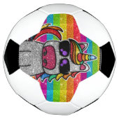 Rainbow-Glitzer Einicorn Funkelnd LGBTQ+-Glitzern Fußball (Gedreht)