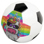 Rainbow-Glitzer Einicorn Funkelnd LGBTQ+-Glitzern Fußball (Dreiviertel)