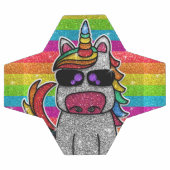 Rainbow-Glitzer Einicorn Funkelnd LGBTQ+-Glitzern Fußball (Flach)