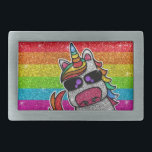 Rainbow Glitzer Einicorn Funkelnd LGBTQ Glitzern Rechteckige Gürtelschnalle<br><div class="desc">Rainbow vereint Glitzern hell mit einem Imitat Glitzer Effekt. Hintergrund: funkelnd Glitzer. Erhältlich in anderen niedlichen kawaii Zeichentrickfiguren und vielen anderen Farbkombinationen.</div>