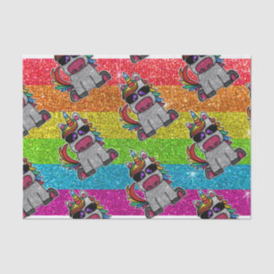 Rainbow-Glitzer Einicorn Funkelnd LGBTQ+-Glitzern Seidenpapier