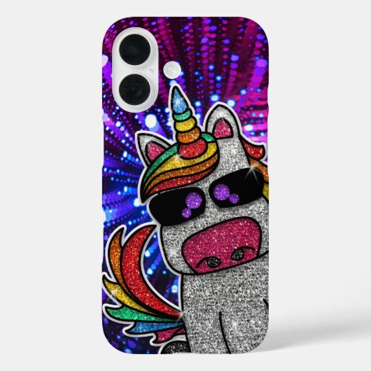 Rainbow Glitzer Einicorn Funkelnd Trippy-Glitzern Case-Mate iPhone Hülle (Rückseite)