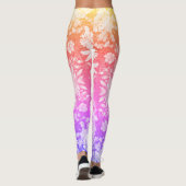 Rainbow Glitzer Floral Pattern Leggings (Rückseite)