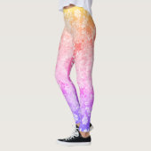 Rainbow Glitzer Floral Pattern Leggings (Links)