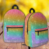 Rainbow Glitzer funkelt moderner Girl-Rucksack Bedruckter Rucksack