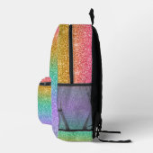 Rainbow Glitzer funkelt moderner Girl-Rucksack Bedruckter Rucksack (Rechts)