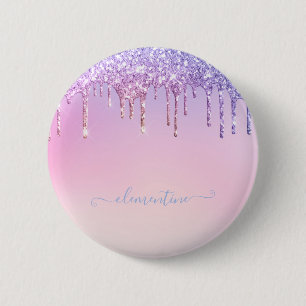 Rainbow Glitzer funkelt Skript moderne gürtelhaft Button