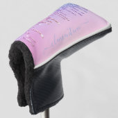 Rainbow Glitzer funkelt Skript moderne gürtelhafte Golf Headcover (3/4 Vorderseite)