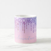 Rainbow Glitzer funkelt Skript moderne gürtelhafte Kaffeetasse (Mittel)