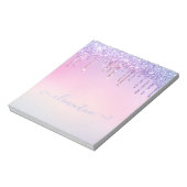 Rainbow Glitzer funkelt Skript moderne gürtelhafte Notizblock (Rotiert)