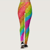Rainbow Glitzer Gay Pride Flag LGBTQ Glitzern Leggings (Rückseite)