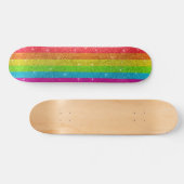 Rainbow Glitzer Gay Pride Flag LGBTQIA Glitzern Skateboard (Horizontal)