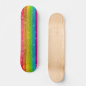 Rainbow Glitzer Gay Pride Flag LGBTQIA Glitzern Skateboard (Vorderseite)
