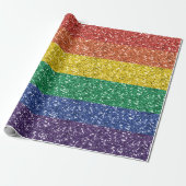 Rainbow-Glitzer Geschenkpapier (Ungerollt)