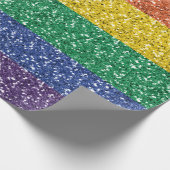 Rainbow-Glitzer Geschenkpapier (Ecke)