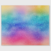 Rainbow-Glitzer Geschenkpapier (Flach)