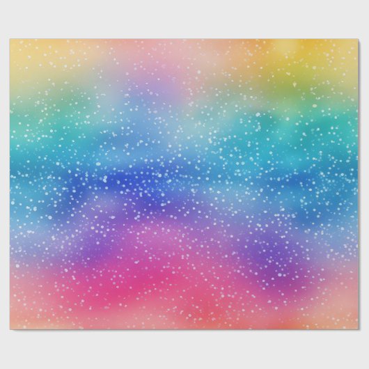 Rainbow-Glitzer Geschenkpapier (Flach)