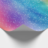 Rainbow-Glitzer Geschenkpapier (Ecke)