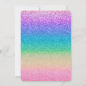 Rainbow Glitzer Graduate Party Graduate Foto Einladung (Rückseite)