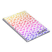 Rainbow Glitzer Harks Bright Bright Custom Notizblock (Rechte Seite)