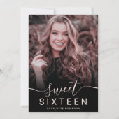 Rainbow Glitzer holografisch 5 Fotos süß 16 Einladung (Vorderseite)