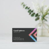 Rainbow Glitzer Holographic Hair Salon Visitenkarte (Stehend Vorderseite)