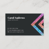 Rainbow Glitzer Holographic Hair Salon Visitenkarte (Vorderseite)