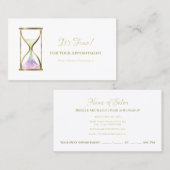 Rainbow Glitzer Hourglass Salon Ernennung Terminkarte (Vorne/Hinten)