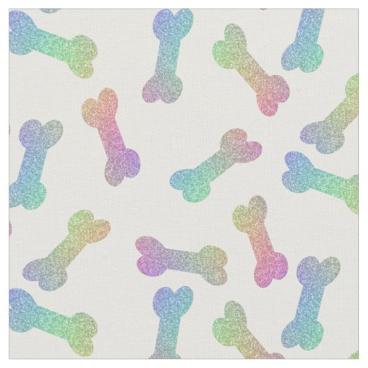 Rainbow Glitzer Hunde Knochen Stoff (Nahaufnahme)