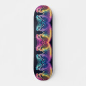 Rainbow Glitzer Kosmische Galaxie Feminine Energy Skateboard (Vorne)