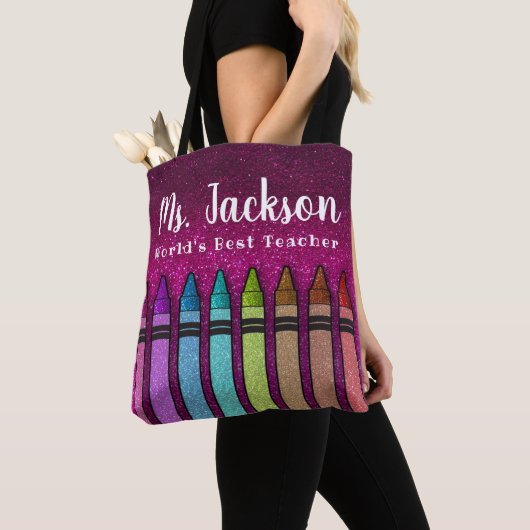 Rainbow-Glitzer-LehrerInnen im Klassenzimmer Zurüc Tasche (Von Nahem)