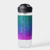 Rainbow Glitzer Look Ombre Trinkflasche (Vorderseite)