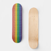 Rainbow Glitzer Look Stolz Spaß Skateboard (Vorderseite)