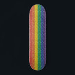 Rainbow Glitzer Look Stolz Spaß Skateboard<br><div class="desc">Dieses Design kann personalisiert werden, indem Sie die Option Anpassen auswählen, um Text hinzuzufügen oder andere Änderungen vorzunehmen. Wenn dieses Produkt die Möglichkeit hat, das Design auf einen anderen Gegenstand zu übertragen, stellen Sie bitte sicher, dass das Design bei Bedarf angepasst wird. Kontaktieren Sie mich unter colorflowcreations@gmail.com , wenn Sie...</div>