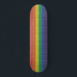 Rainbow Glitzer Look Stolz Spaß Skateboard<br><div class="desc">Dieses Design kann personalisiert werden, indem Sie die Option Anpassen auswählen, um Text hinzuzufügen oder andere Änderungen vorzunehmen. Wenn dieses Produkt die Möglichkeit hat, das Design auf einen anderen Gegenstand zu übertragen, stellen Sie bitte sicher, dass das Design bei Bedarf angepasst wird. Kontaktieren Sie mich unter colorflowcreations@gmail.com , wenn Sie...</div>