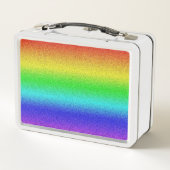 Rainbow-Glitzer Metall Brotdose (Rückseite)