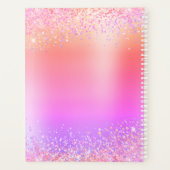 Rainbow Glitzer Metallic Monogram 2023 Boss Lady Planer (Rückseite)