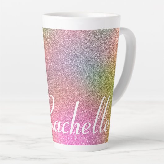 Rainbow-Glitzer Milchtasse (Rechte Ecke)