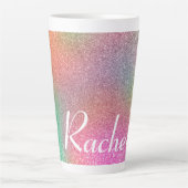 Rainbow-Glitzer Milchtasse (Vorderseite)