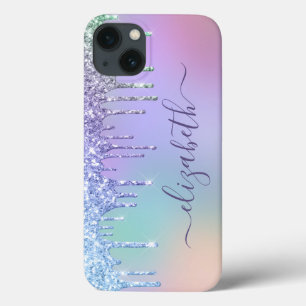 Rainbow Glitzer Monogram Case-Mate iPhone Hülle