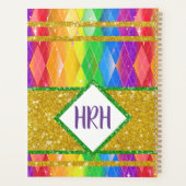 Rainbow Glitzer Monogram Prix Raute Diamond Planer (Rückseite)
